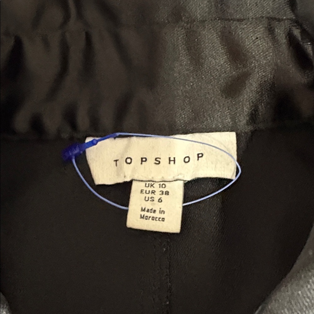 Women’s Topshop Size 6 Silky Rusched Sides Long Sleeve Button Down Shirt - Picture 4 of 7